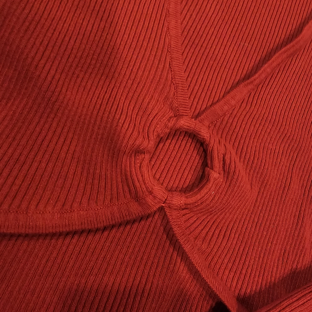 Garage Red Ribbed Top - Picture 3 of 5